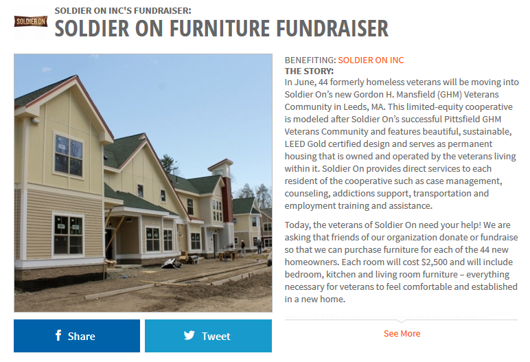 Soldier On Furniture Fundraiser